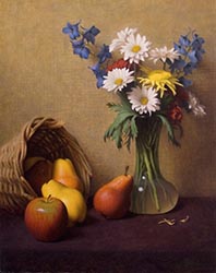 Apples peared with flowers